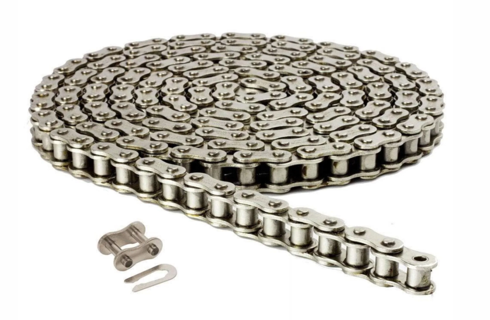 #40SS Stainless Roller Chain - 10FT Roll with Connecting Link