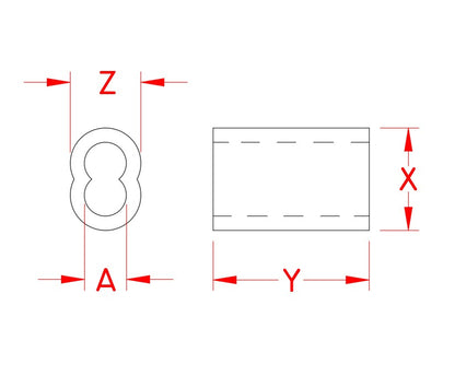 A0751- Swage Sleeve - Aluminum - Ideal for Marine and Industrial Wire Rope Assembly Applications