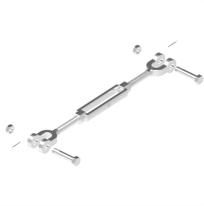 Forged Jaw and Jaw Turnbuckle - 316-NM Stainless Steel - Pick Your Size