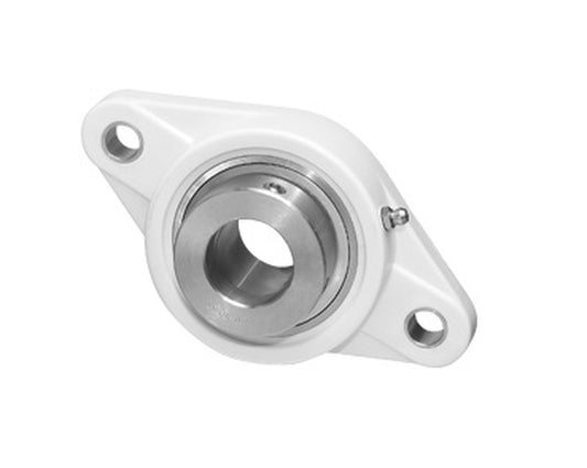 SUCTFL-204-12 Thermoplastic Two Bolt Flange Bearing - Stainless Steel Insert 3/4"