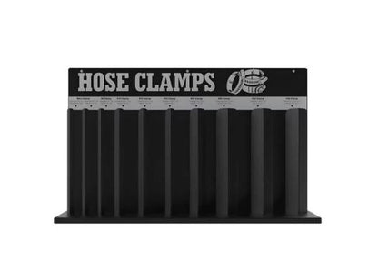 All Stainless Hose Clamp Assortment - Metal Rack - 100pc Kit