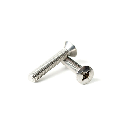 Stainless Phillips Oval Head Machine Screw Assortment in 20 Hole Locking Metal Tray - 18-8 SS