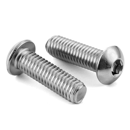 Stainless Button Head Socket Cap Screw Assortment in 24 Hole Small Metal Locking Tray - 18-8 SS