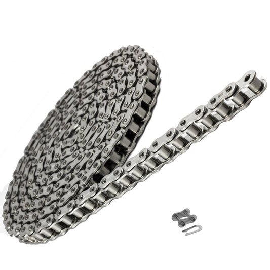 #40SS Stainless Roller Chain - 10FT Roll with Connecting Link
